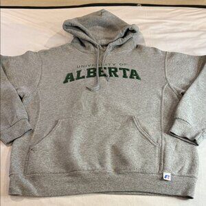 Russell Athletic University of Alberta Grey Hoodie Mens Size M